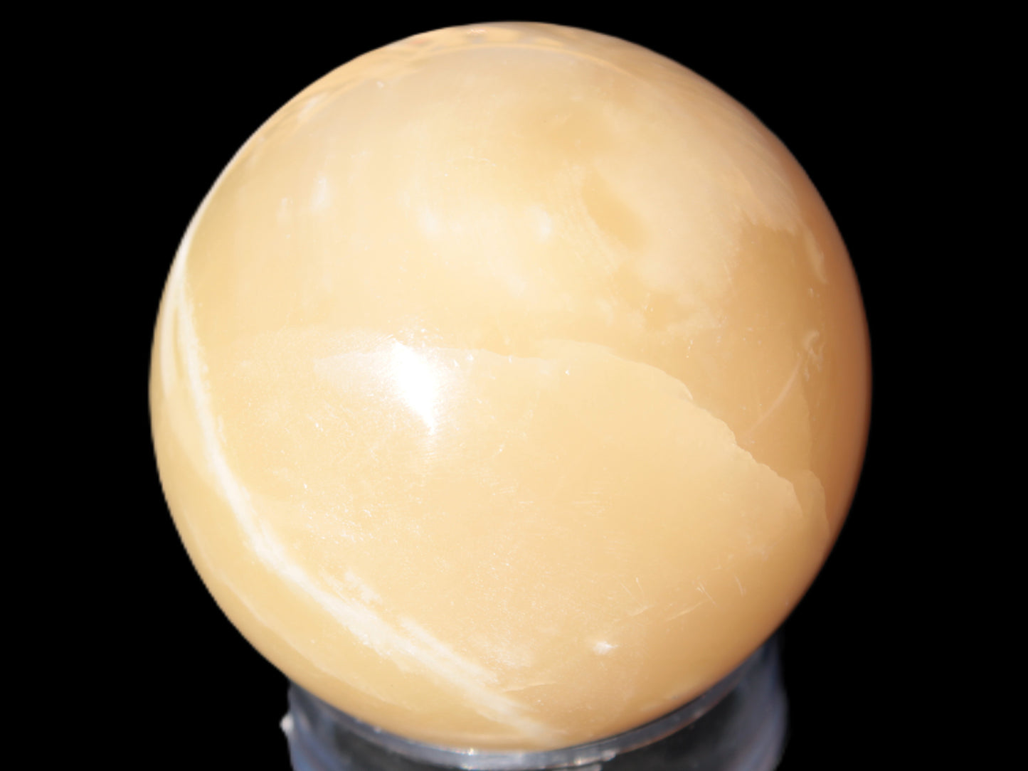 Topaz Honey Calcite sphere 63mm 341g Rocks and Things