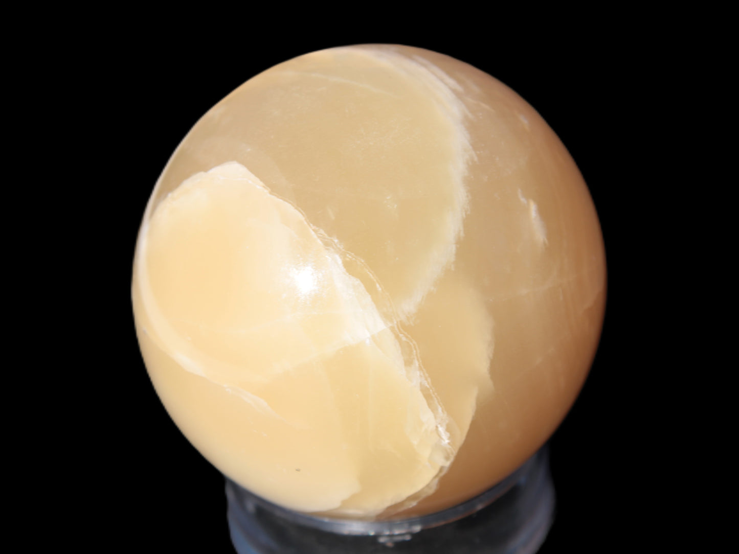 Topaz Honey Calcite sphere 63mm 341g Rocks and Things