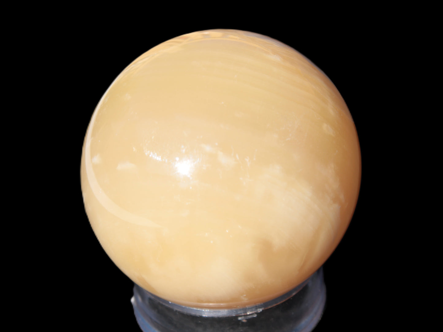 Topaz Honey Calcite sphere 63mm 341g Rocks and Things