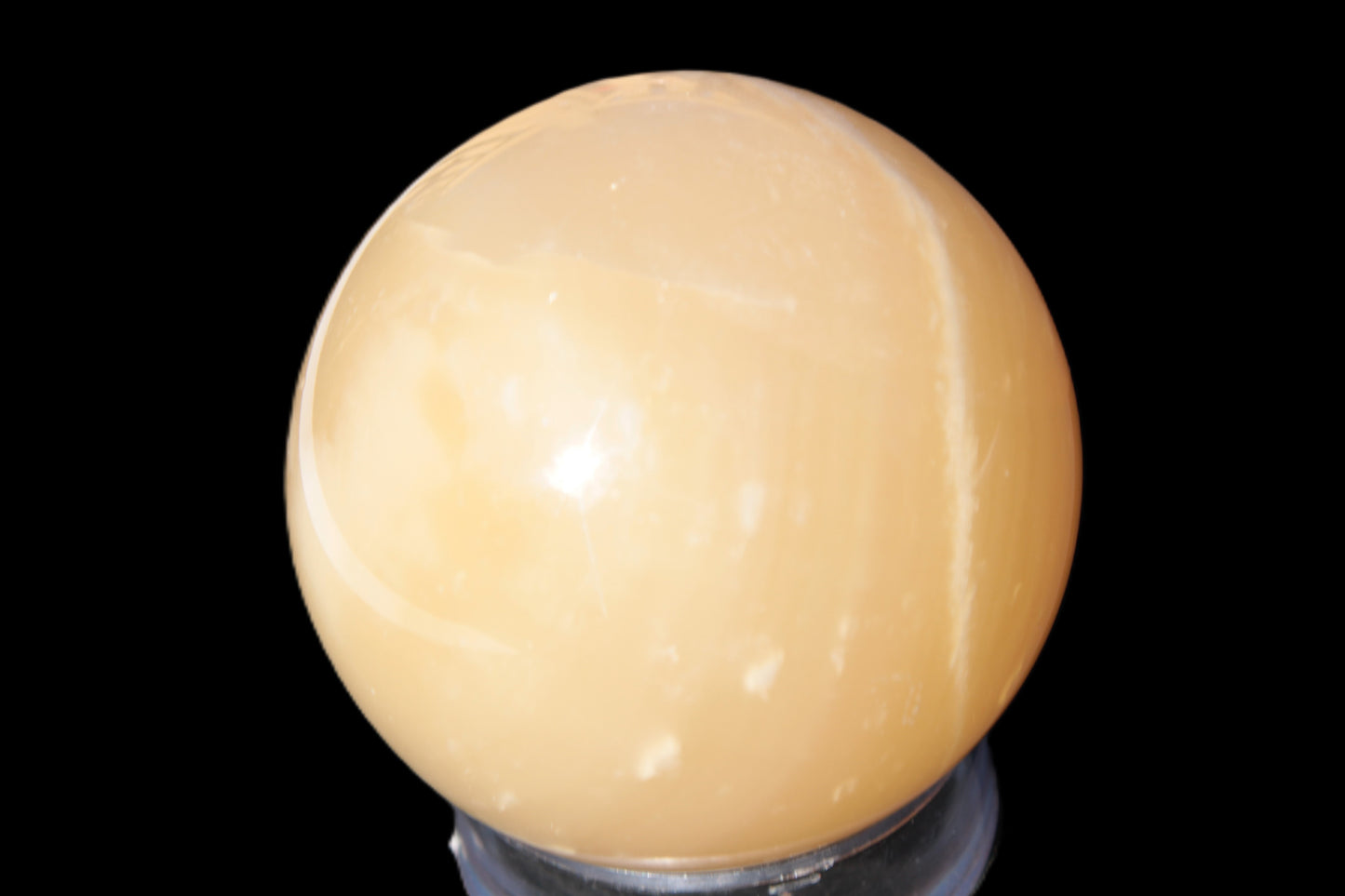 Topaz Honey Calcite sphere 63mm 341g Rocks and Things