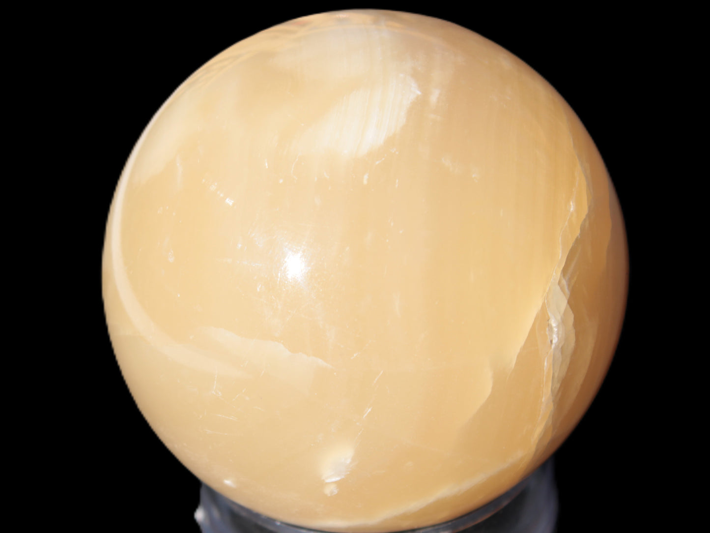 Topaz Honey Calcite sphere 63mm 341g Rocks and Things