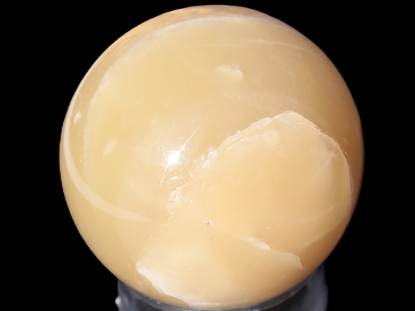 Topaz Honey Calcite sphere 63mm 341g Rocks and Things