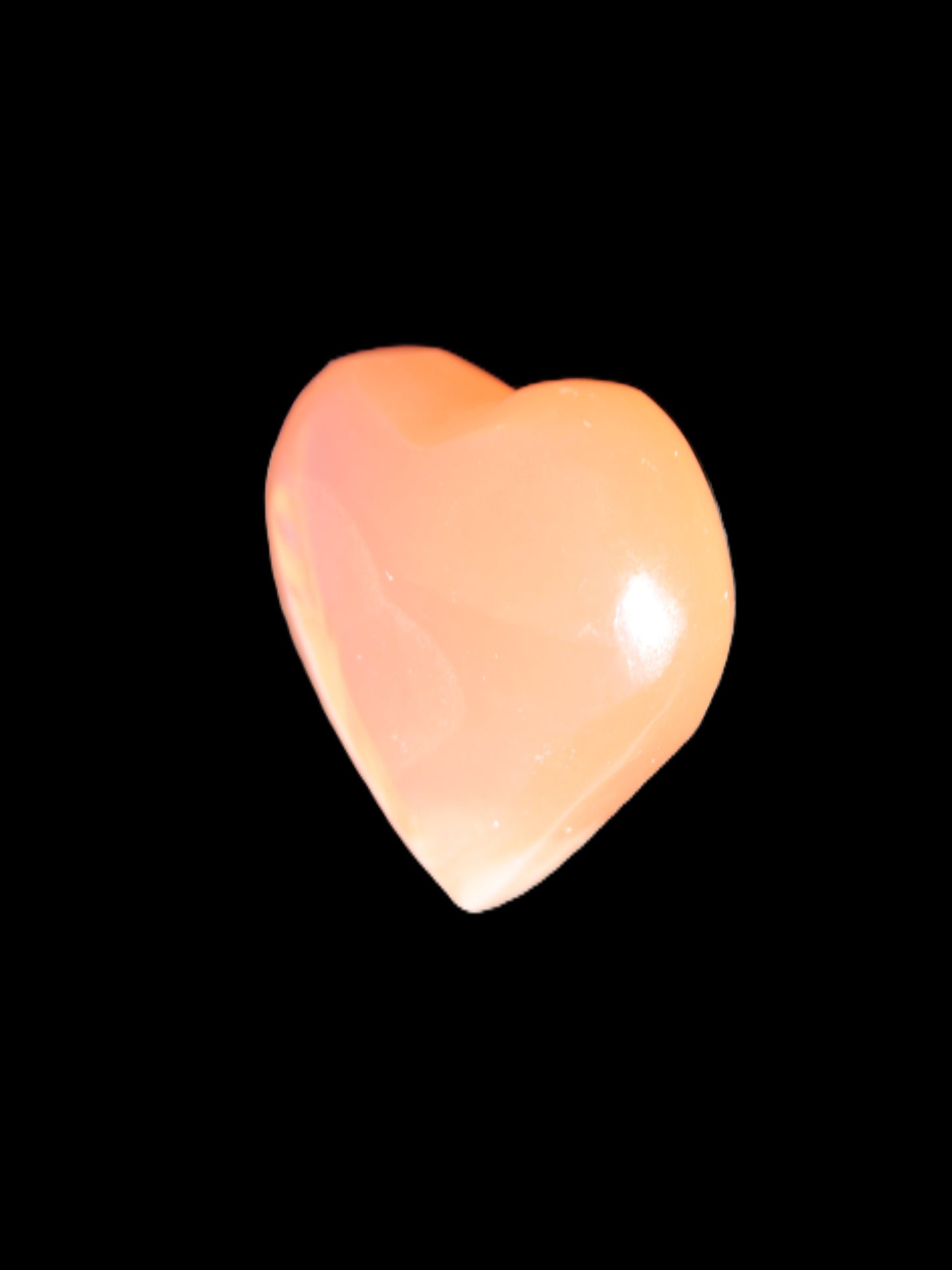 Honey Calcite heart 30-32g Rocks and Things