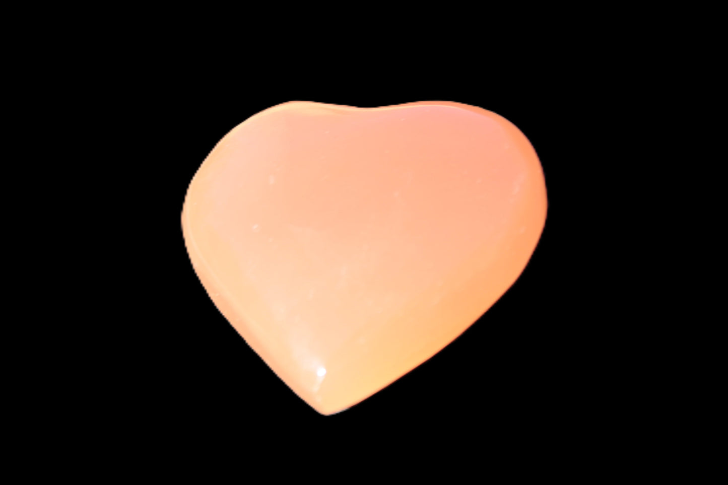 Honey Calcite heart 30-32g Rocks and Things