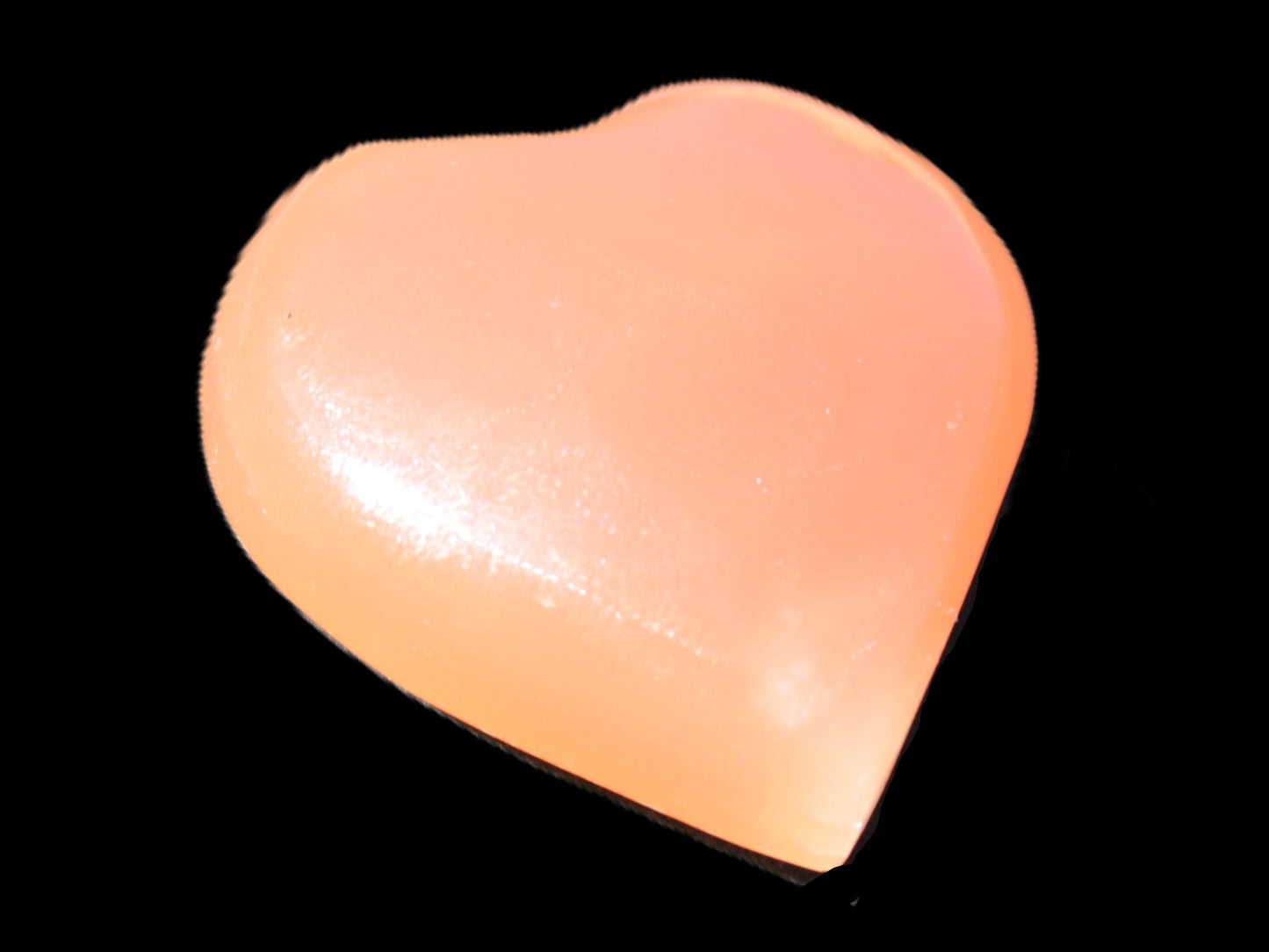 Honey Calcite heart 30-32g Rocks and Things