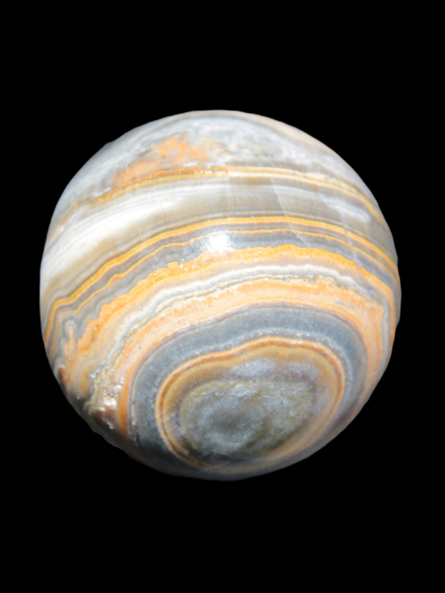 BumbleBee Calcite sphere 51mm 191g in sunshine - Rocks and Things Store