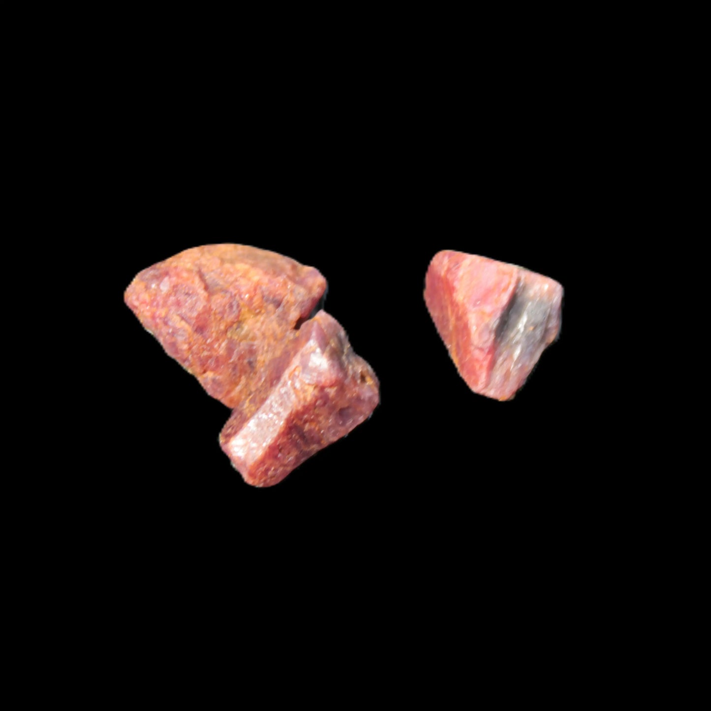 Purple Red Corundum Ruby 3 crystals 1-2g Rocks and Things Store