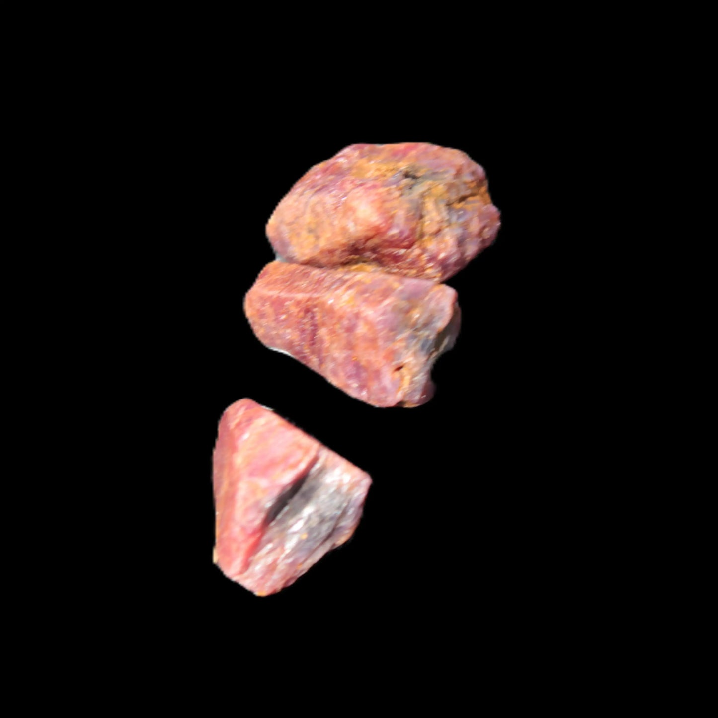 Purple Red Corundum Ruby 3 crystals 1-2g Rocks and Things Store