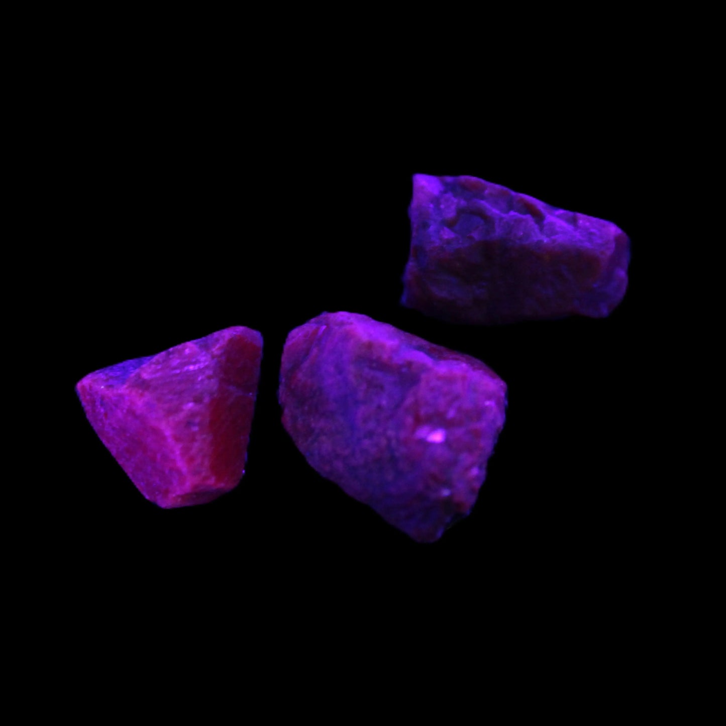 Purple Red Corundum Ruby 3 crystals 1-2g Rocks and Things Store
