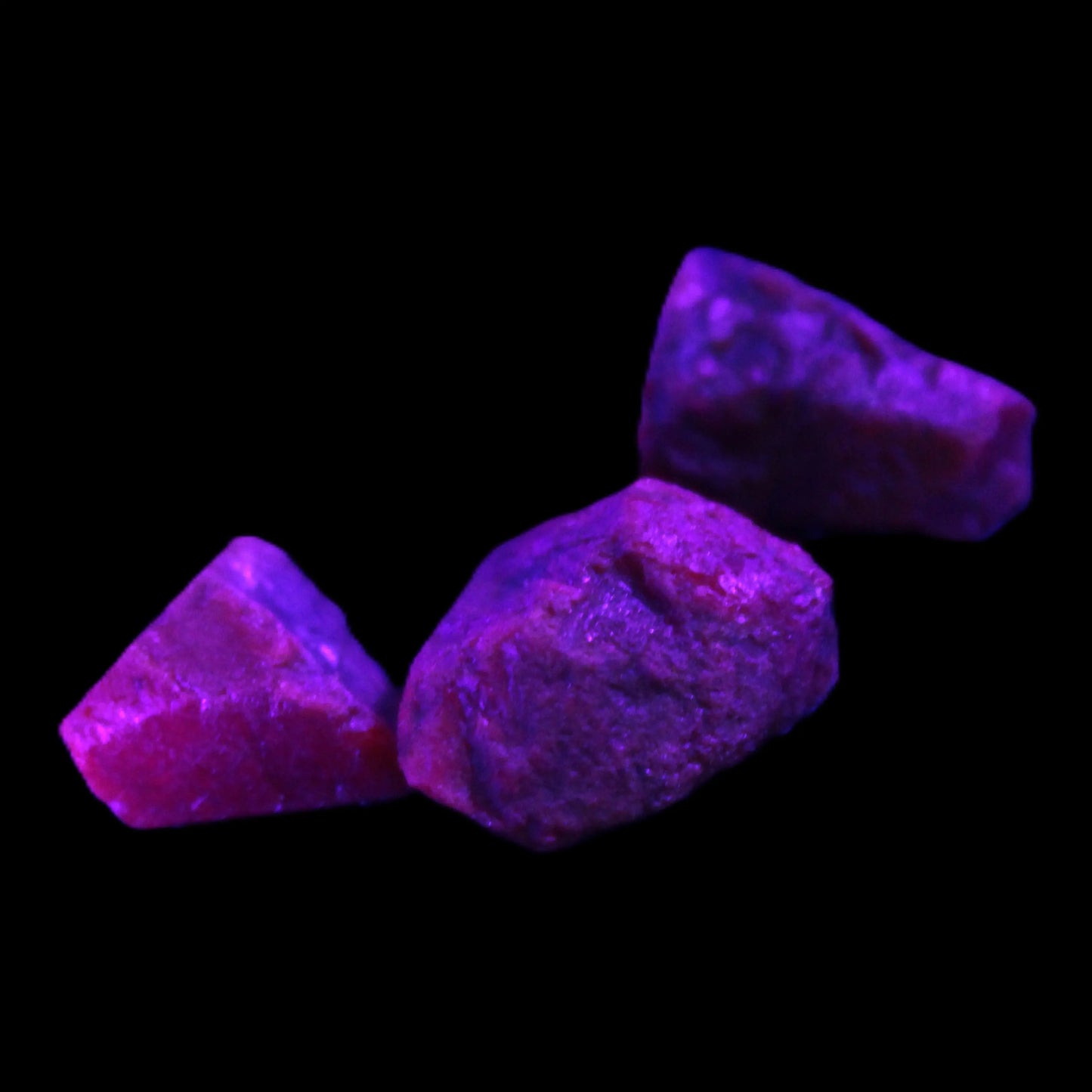 Purple Red Corundum Ruby 3 crystals 1-2g Rocks and Things Store