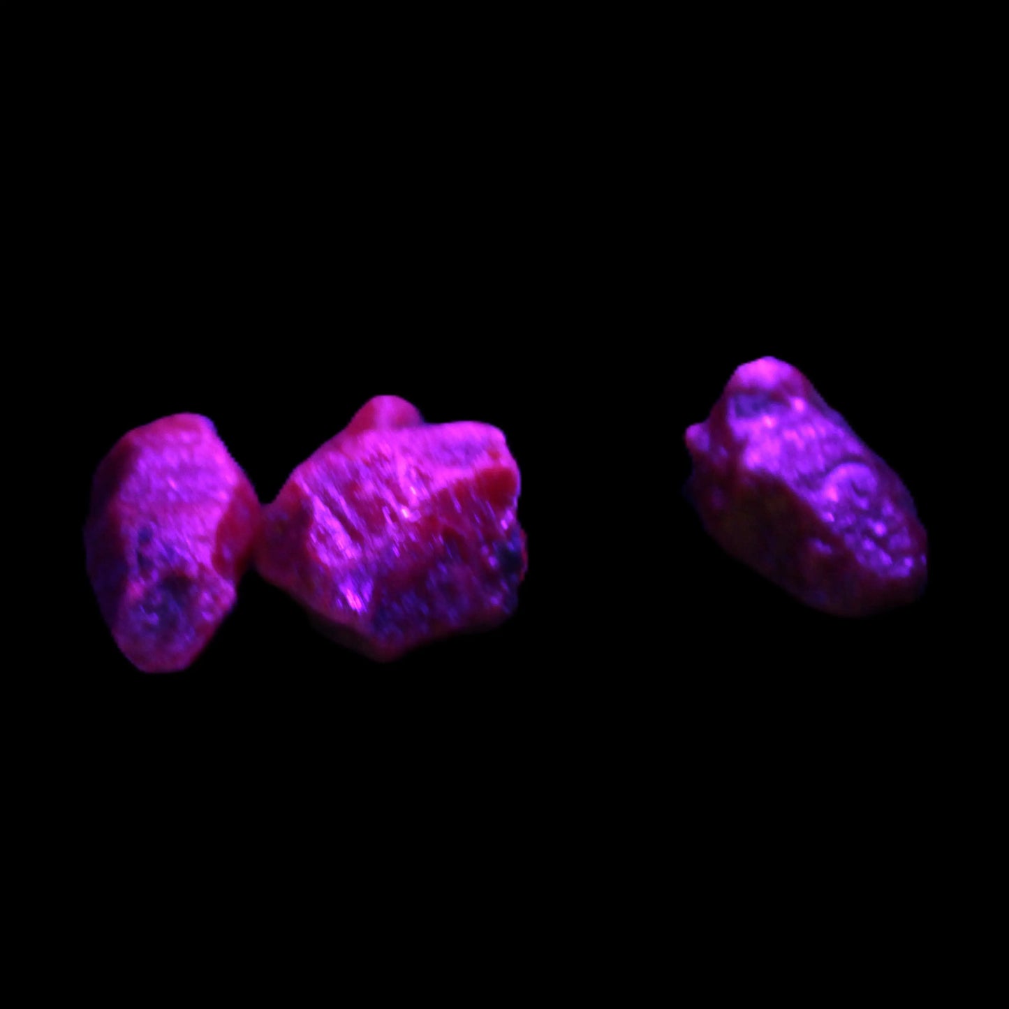 Purple Red Corundum Ruby 3 crystals approx. 1.5g Rocks and Things