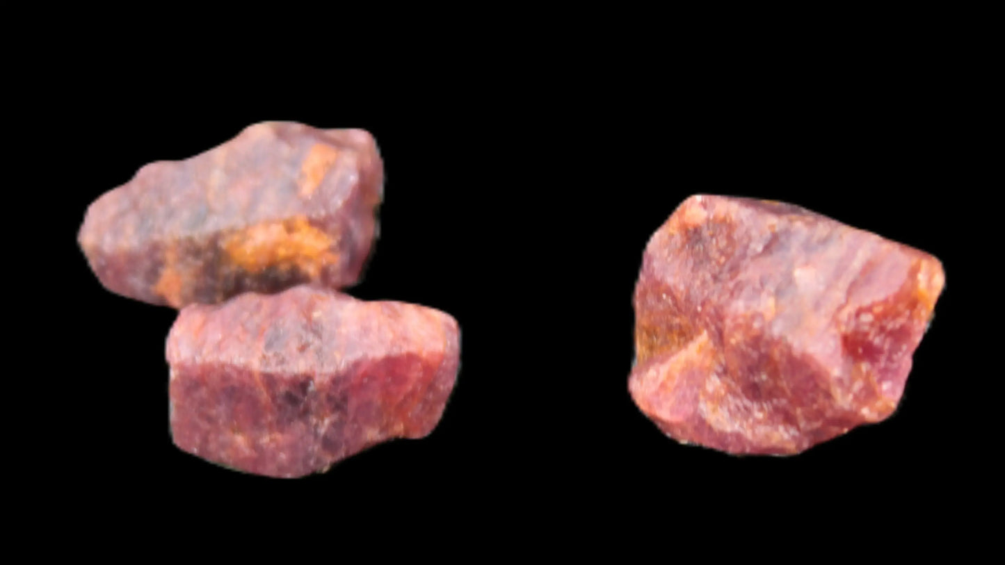 Purple Red Corundum Ruby 3 crystals approx. 1.5g Rocks and Things
