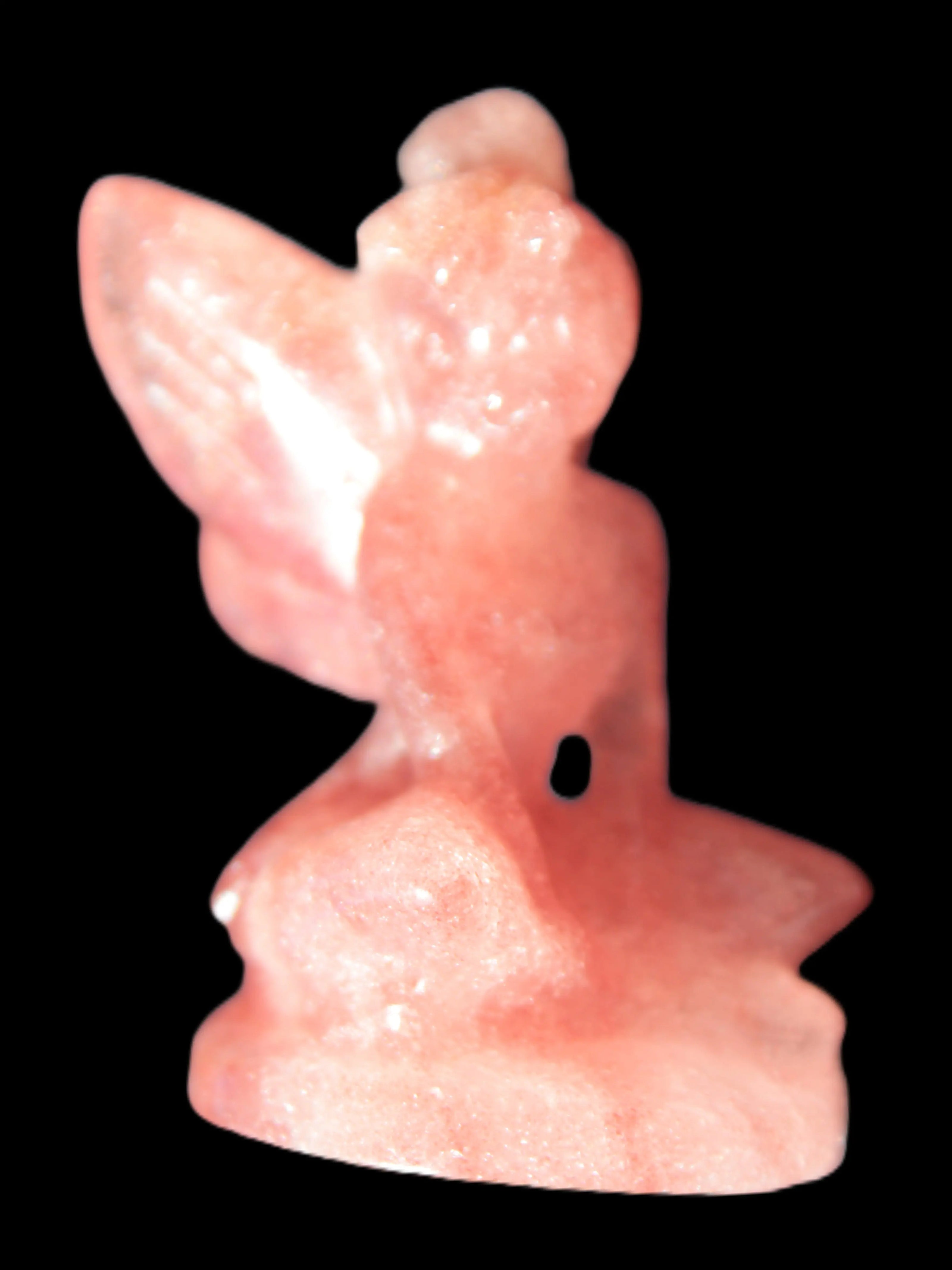 Strawberry Arusha Quartz hand-carved flower faerie 66g Rocks and Things Store