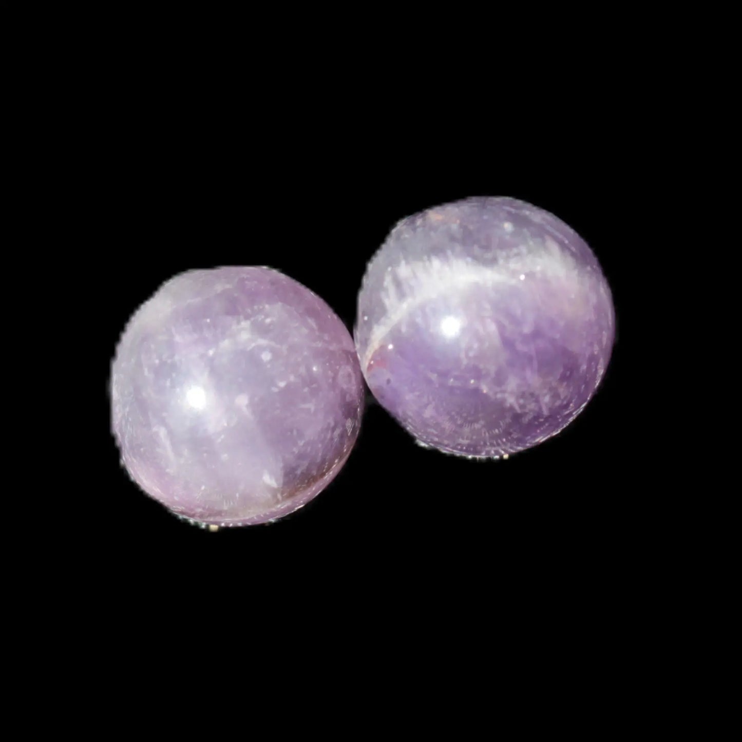Two Dream Amethyst spheres 4-5g Rocks and Things