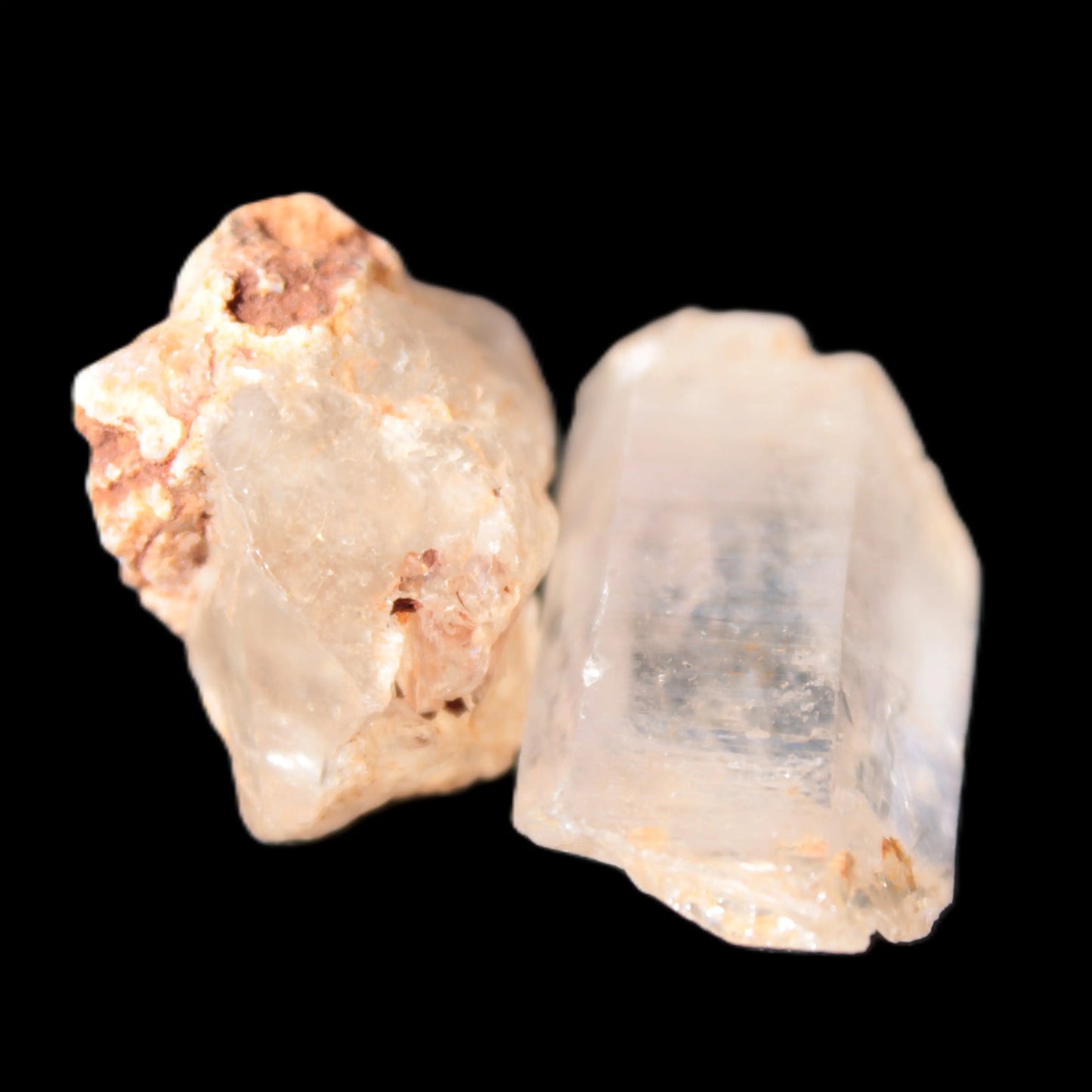Two Fenster skeletal Enhydro crystals with hydrocarbons 4.8-8.6g Rocks and Things Store