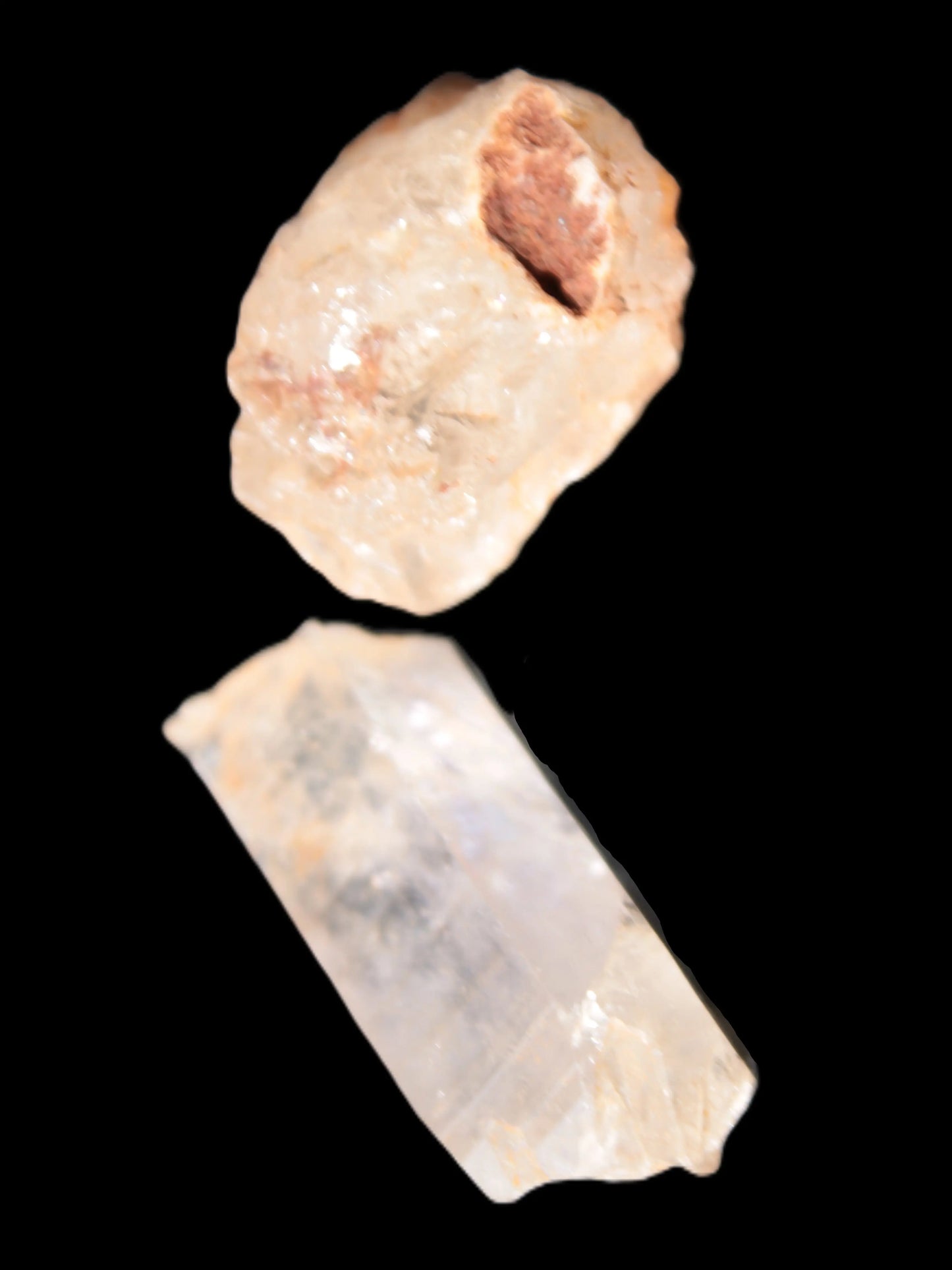Two Fenster skeletal Enhydro crystals with hydrocarbons 4.8-8.6g Rocks and Things Store