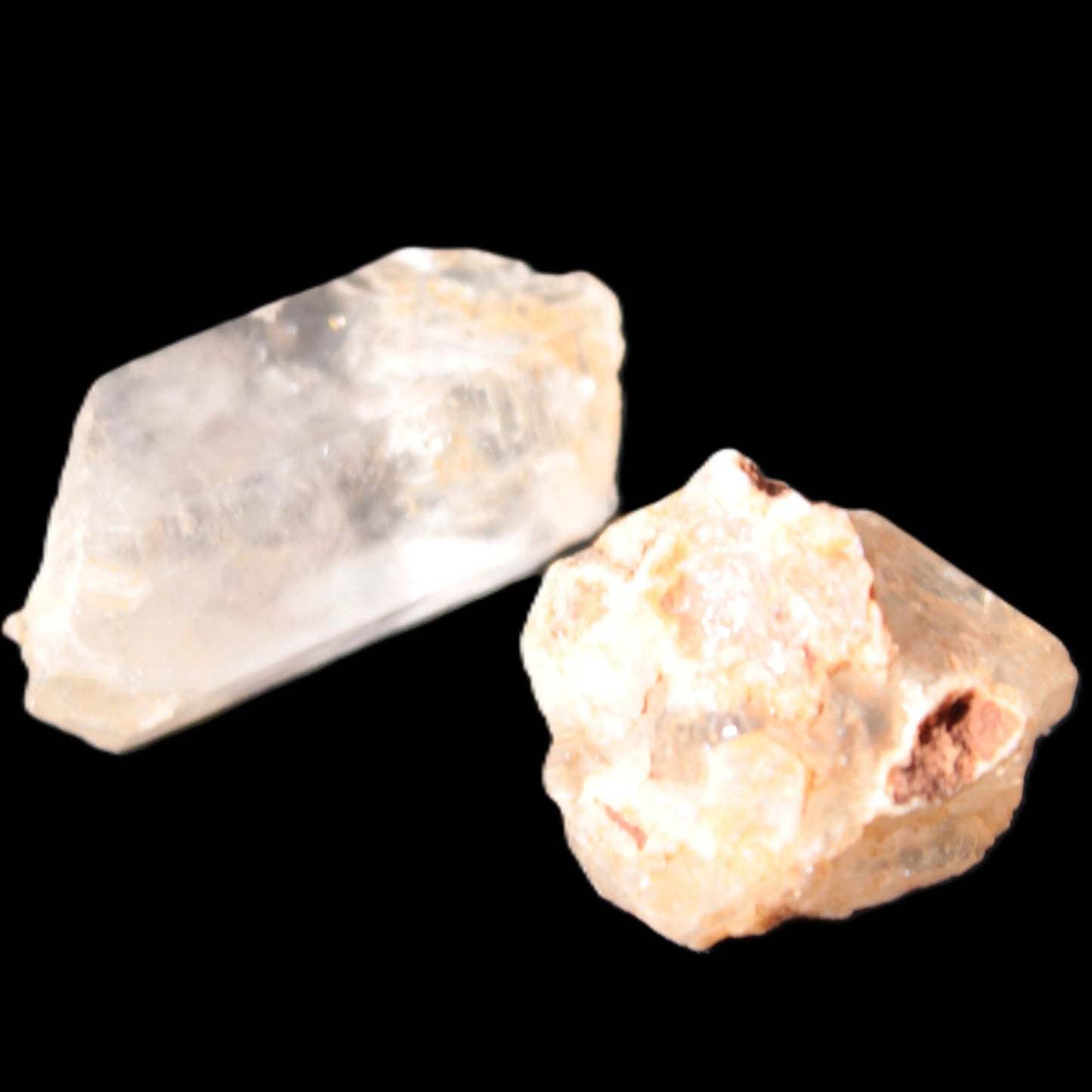 Two Fenster skeletal Enhydro crystals with hydrocarbons 4.8-8.6g Rocks and Things Store