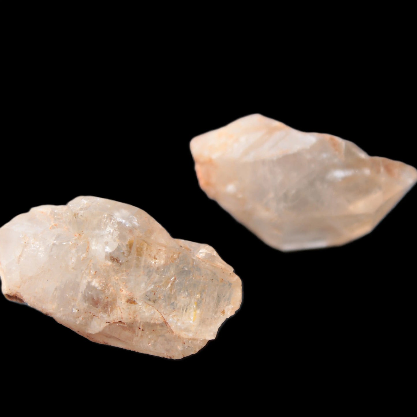 Two Fenster skeletal Enhydro crystals with hydrocarbons 4.8-8.6g Rocks and Things Store