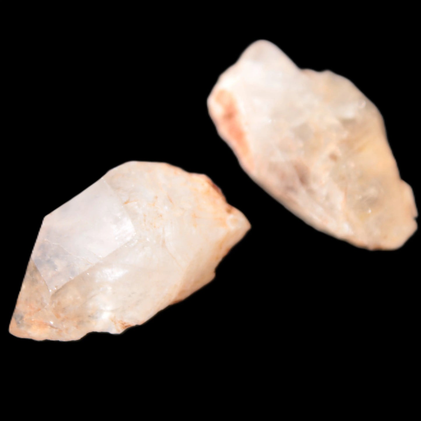 Two Fenster skeletal Enhydro crystals with hydrocarbons 4.8-8.6g Rocks and Things Store