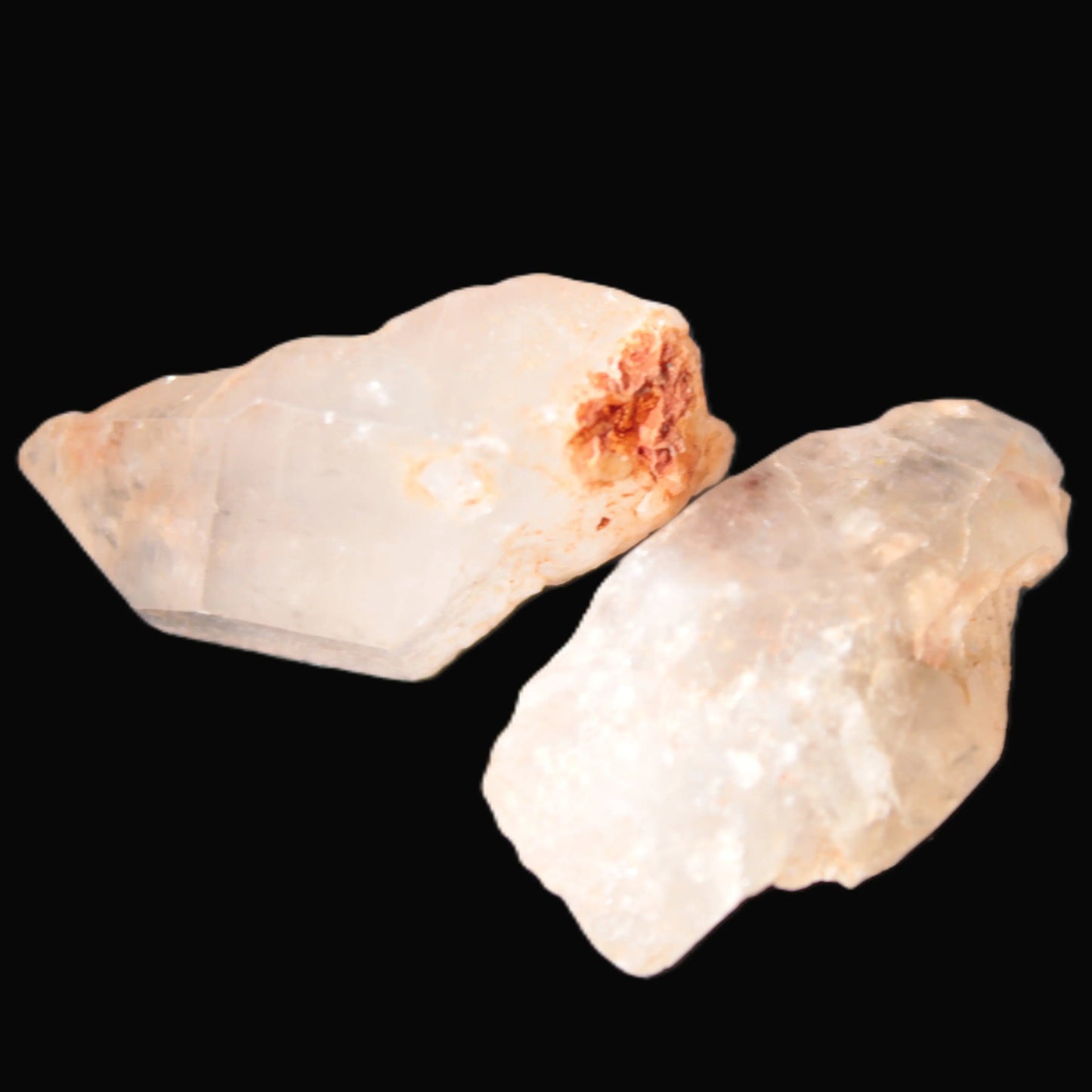 Two Fenster skeletal Enhydro crystals with hydrocarbons 4.8-8.6g Rocks and Things Store