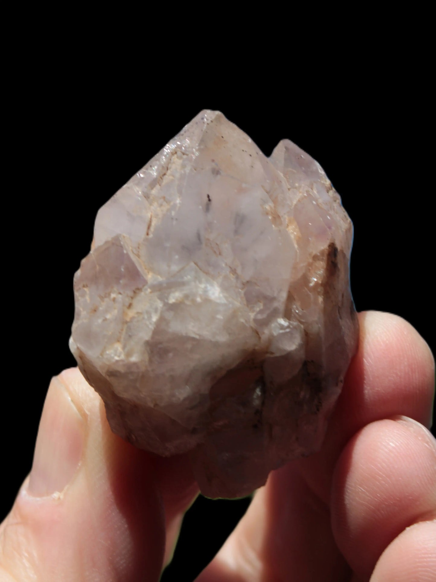 White silver mountain Quartz crystal point 53g Rocks and Things
