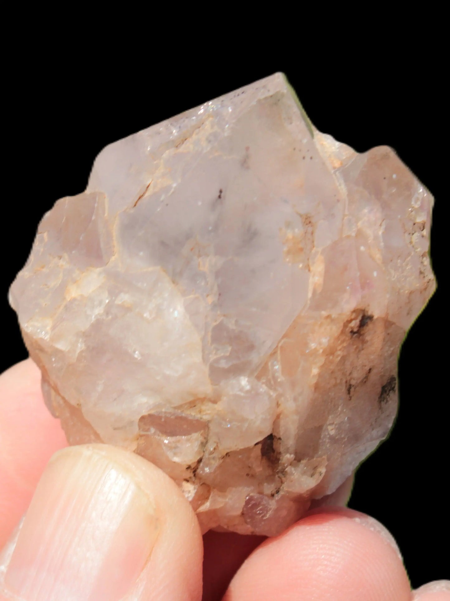 White silver mountain Quartz crystal point 53g Rocks and Things