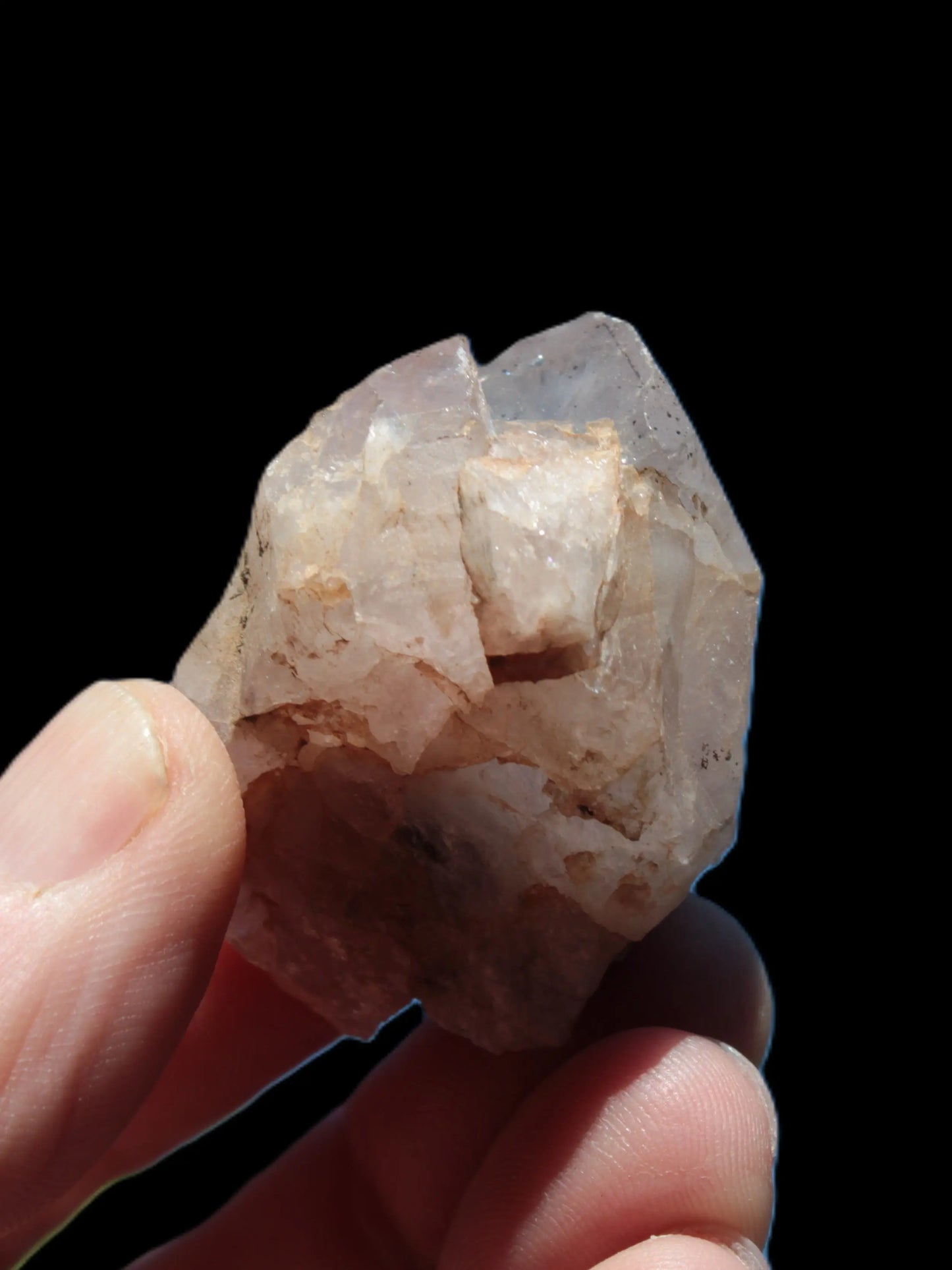 White silver mountain Quartz crystal point 53g Rocks and Things