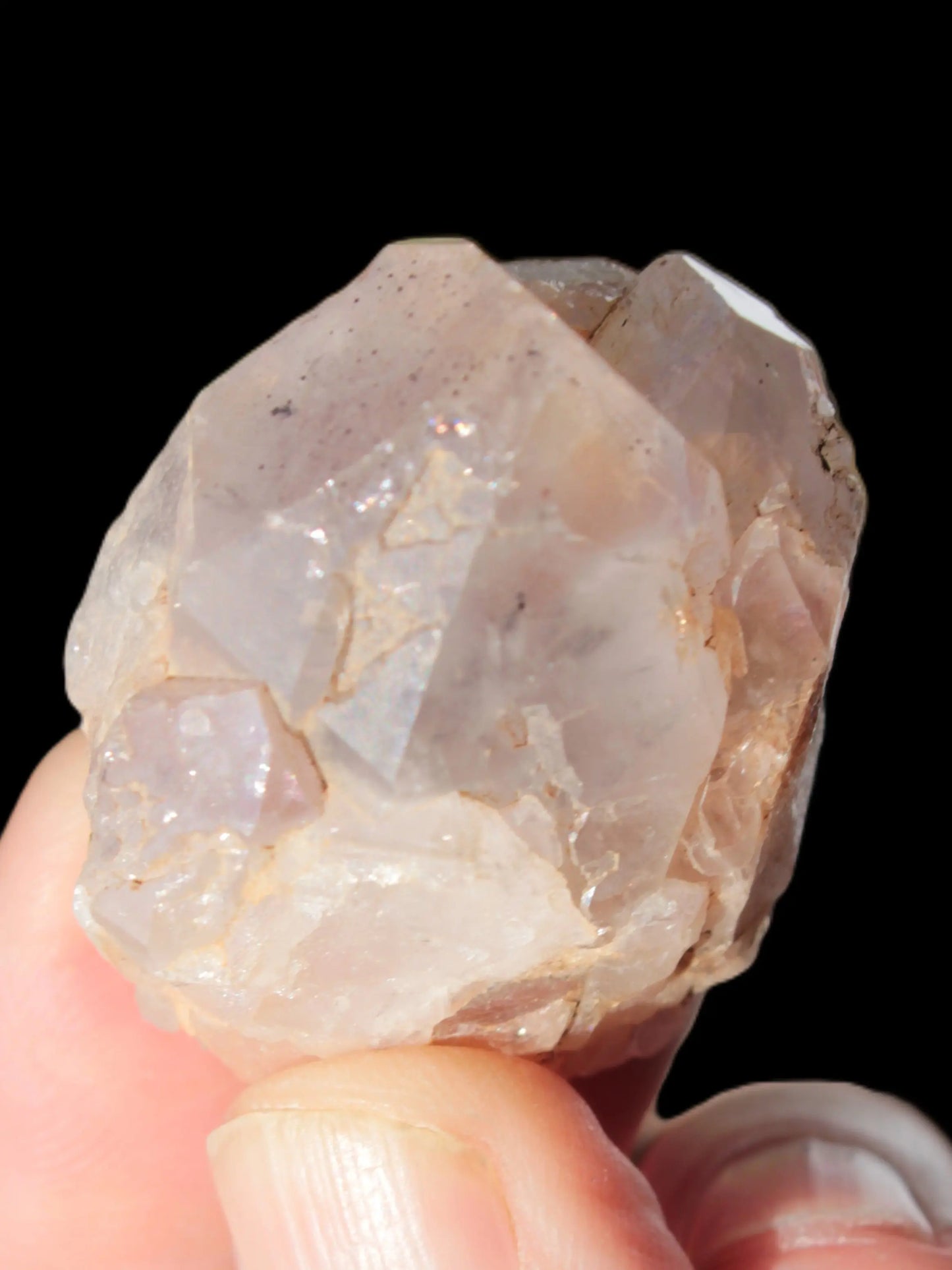 White silver mountain Quartz crystal point 53g Rocks and Things