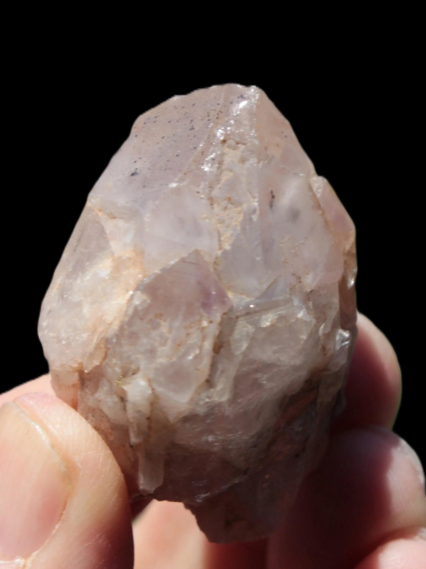 White silver mountain Quartz crystal point 53g Rocks and Things