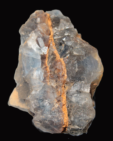 Blue cubic Fluorite double-sided cluster from Pakistan 73mm 164.9g in sunlight - Rocks and Things Store