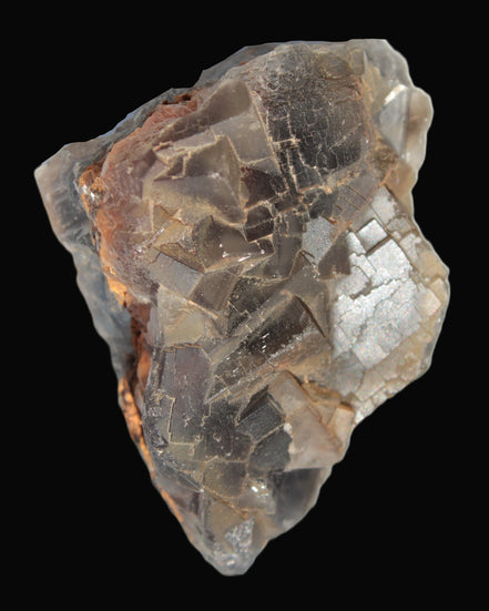 Blue cubic Fluorite double-sided cluster from Pakistan 73mm 164.9g in sunlight - Rocks and Things Store