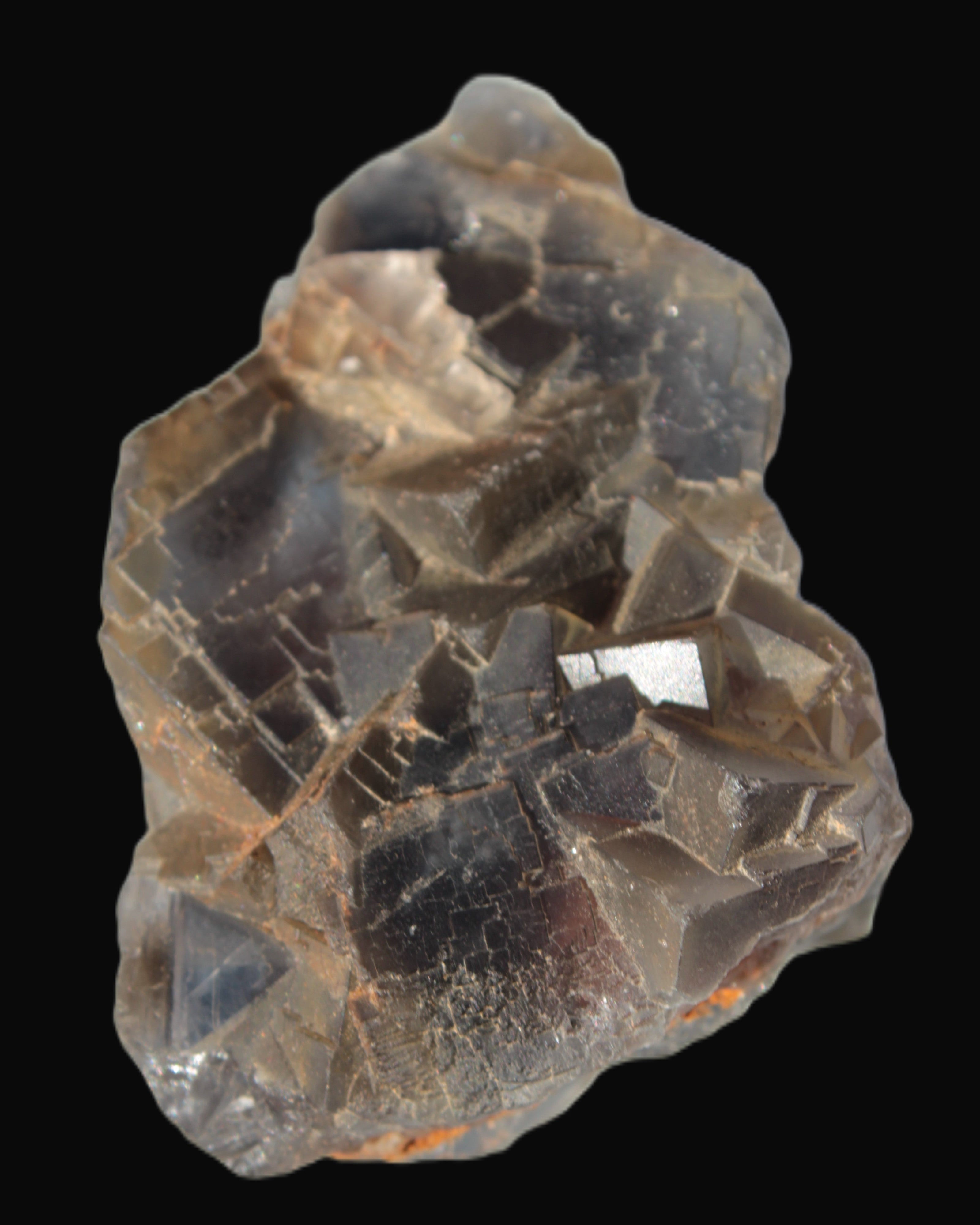 Blue cubic Fluorite double-sided cluster from Pakistan 73mm 164.9g in sunlight - Rocks and Things Store