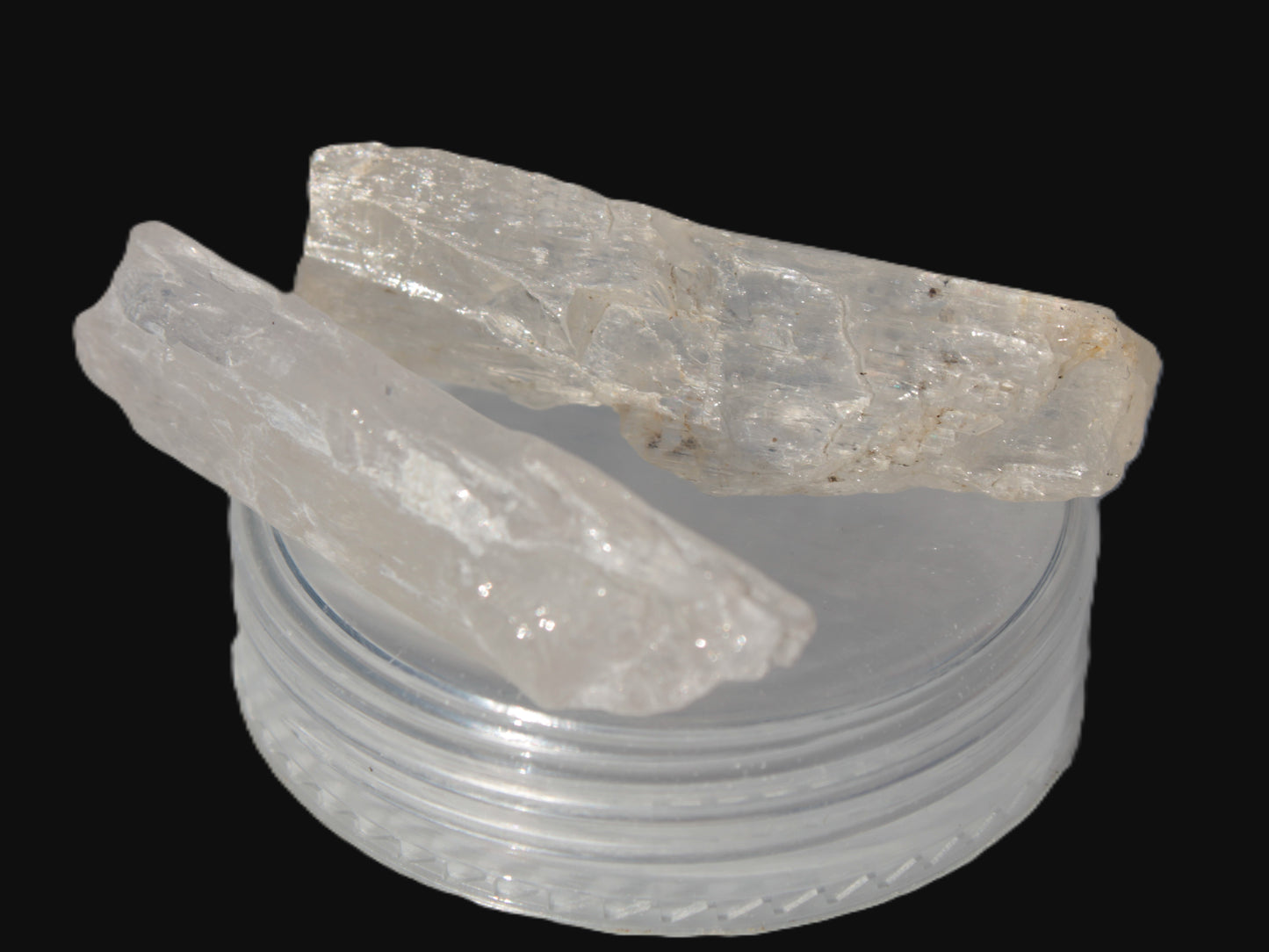 Clear Kunzite 2 crystals from Afghanistan 64.2ct 12.8g Rocks and Things