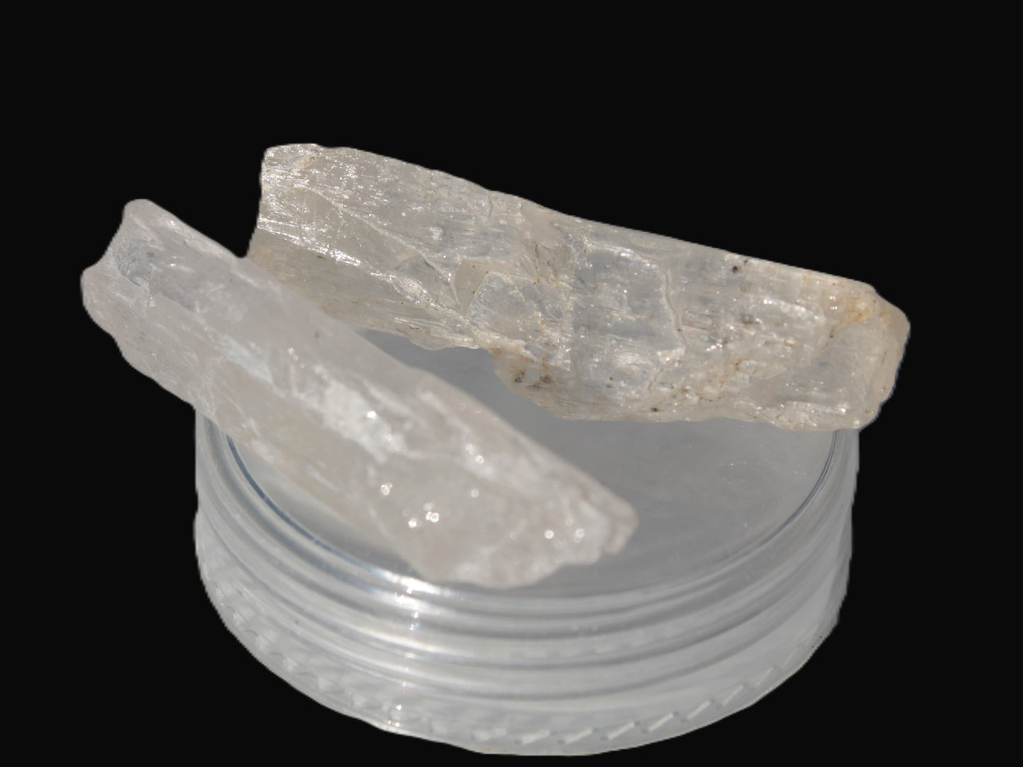 Clear Kunzite 2 crystals from Afghanistan 64.2ct 12.8g Rocks and Things