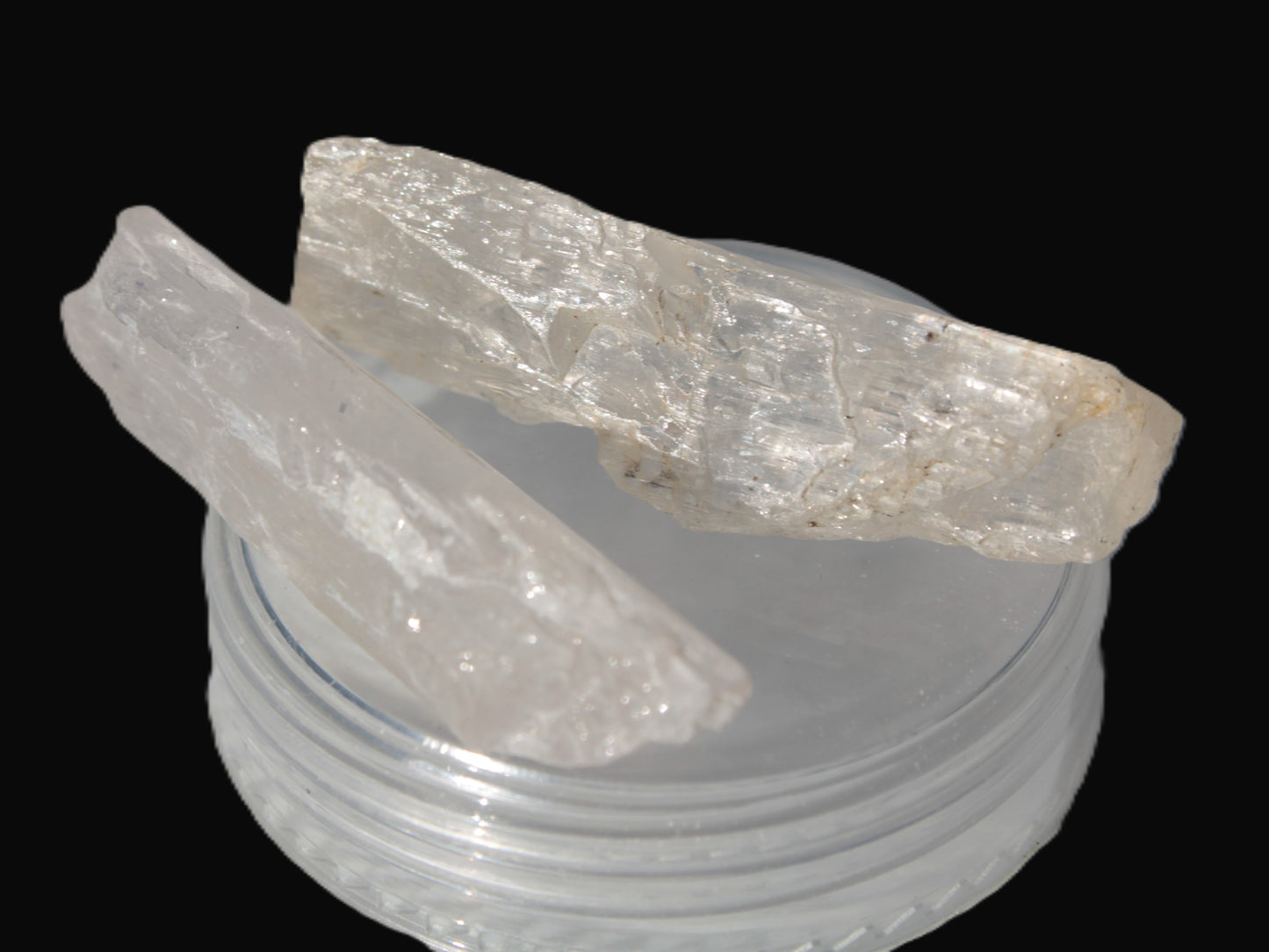 Clear Kunzite 2 crystals from Afghanistan 64.2ct 12.8g Rocks and Things