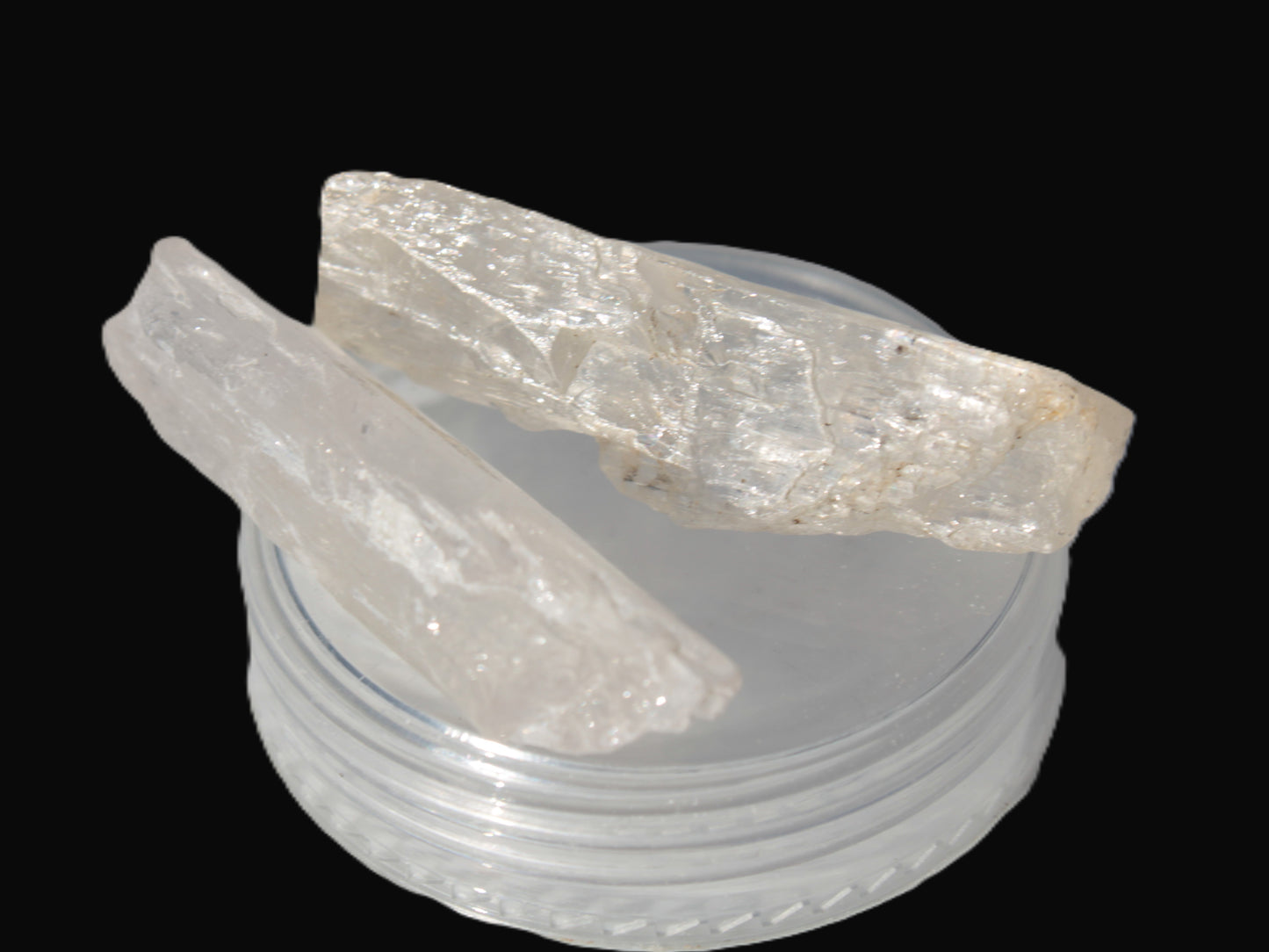 Clear Kunzite 2 crystals from Afghanistan 64.2ct 12.8g Rocks and Things