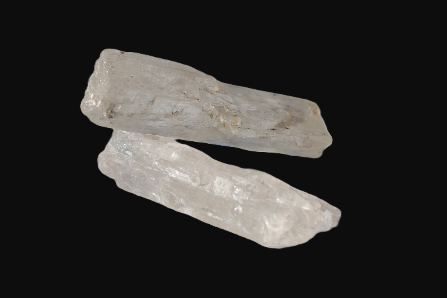 Clear Kunzite 2 crystals from Afghanistan 64.2ct 12.8g Rocks and Things