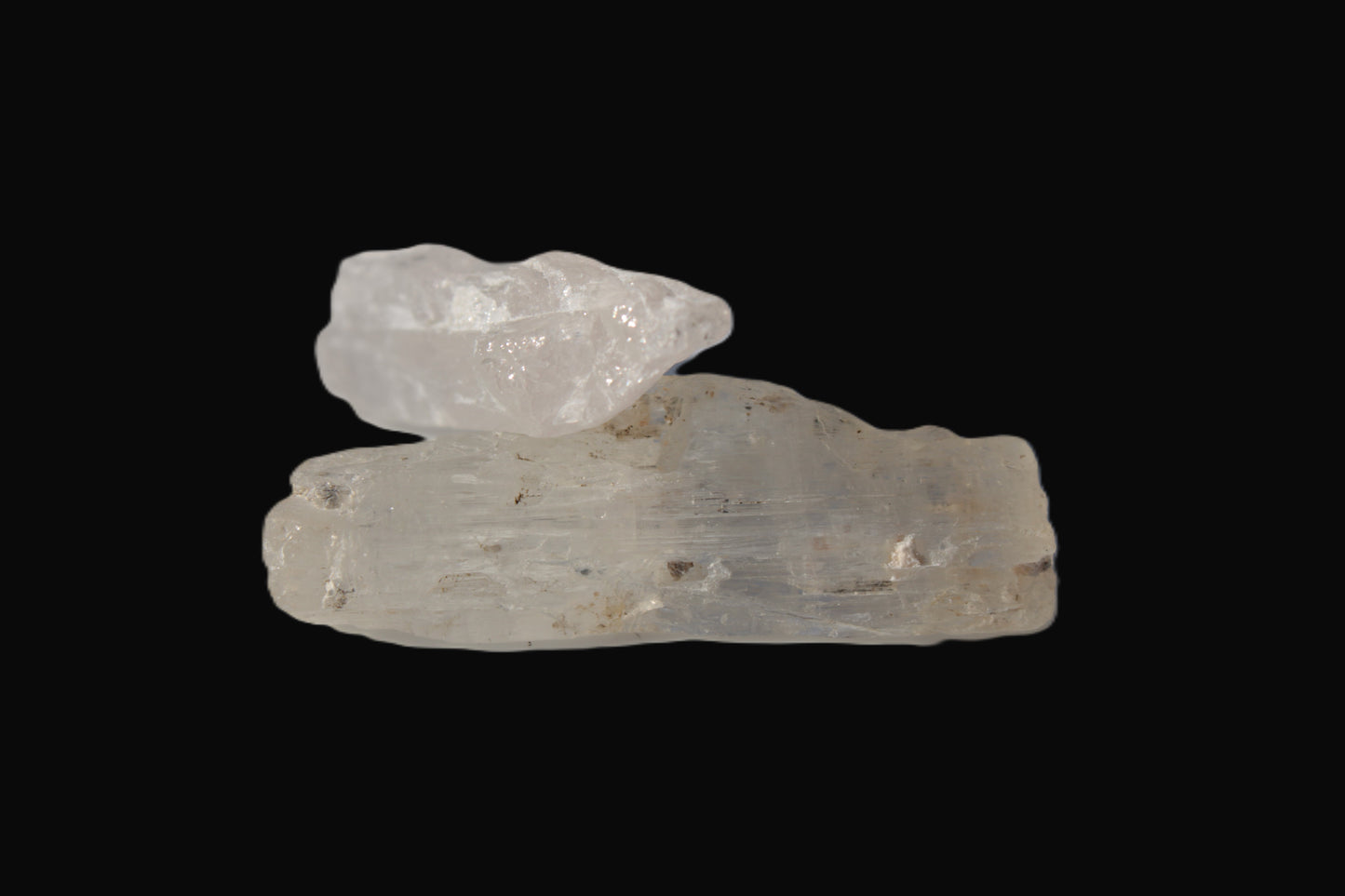 Clear Kunzite 2 crystals from Afghanistan 64.2ct 12.8g Rocks and Things