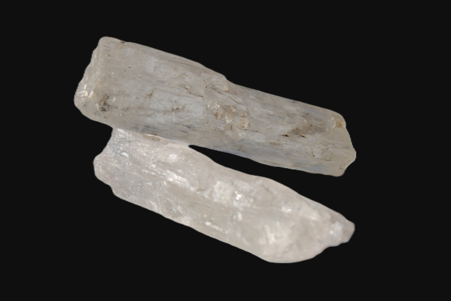 Clear Kunzite 2 crystals from Afghanistan 64.2ct 12.8g Rocks and Things