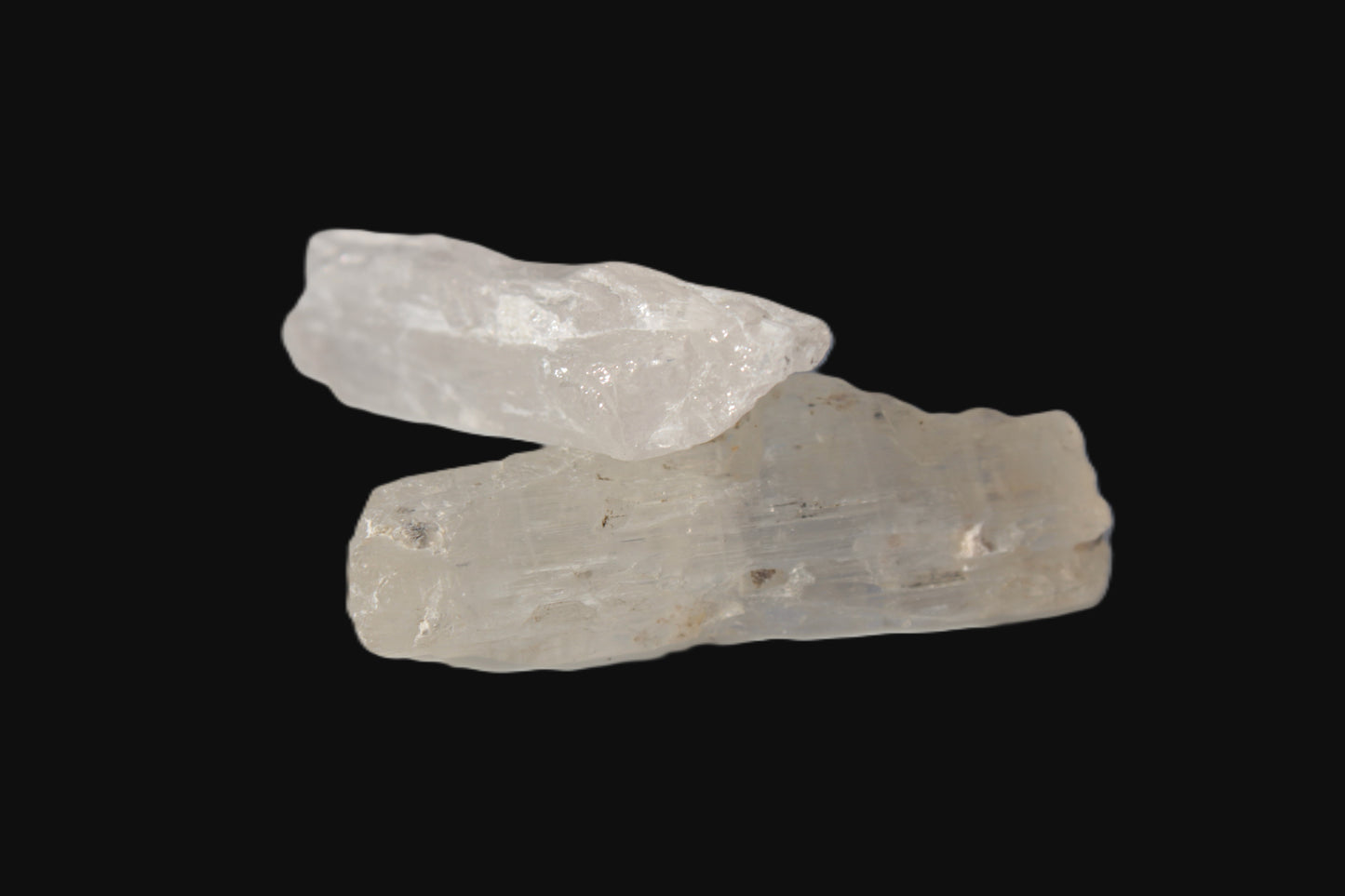 Clear Kunzite 2 crystals from Afghanistan 64.2ct 12.8g Rocks and Things