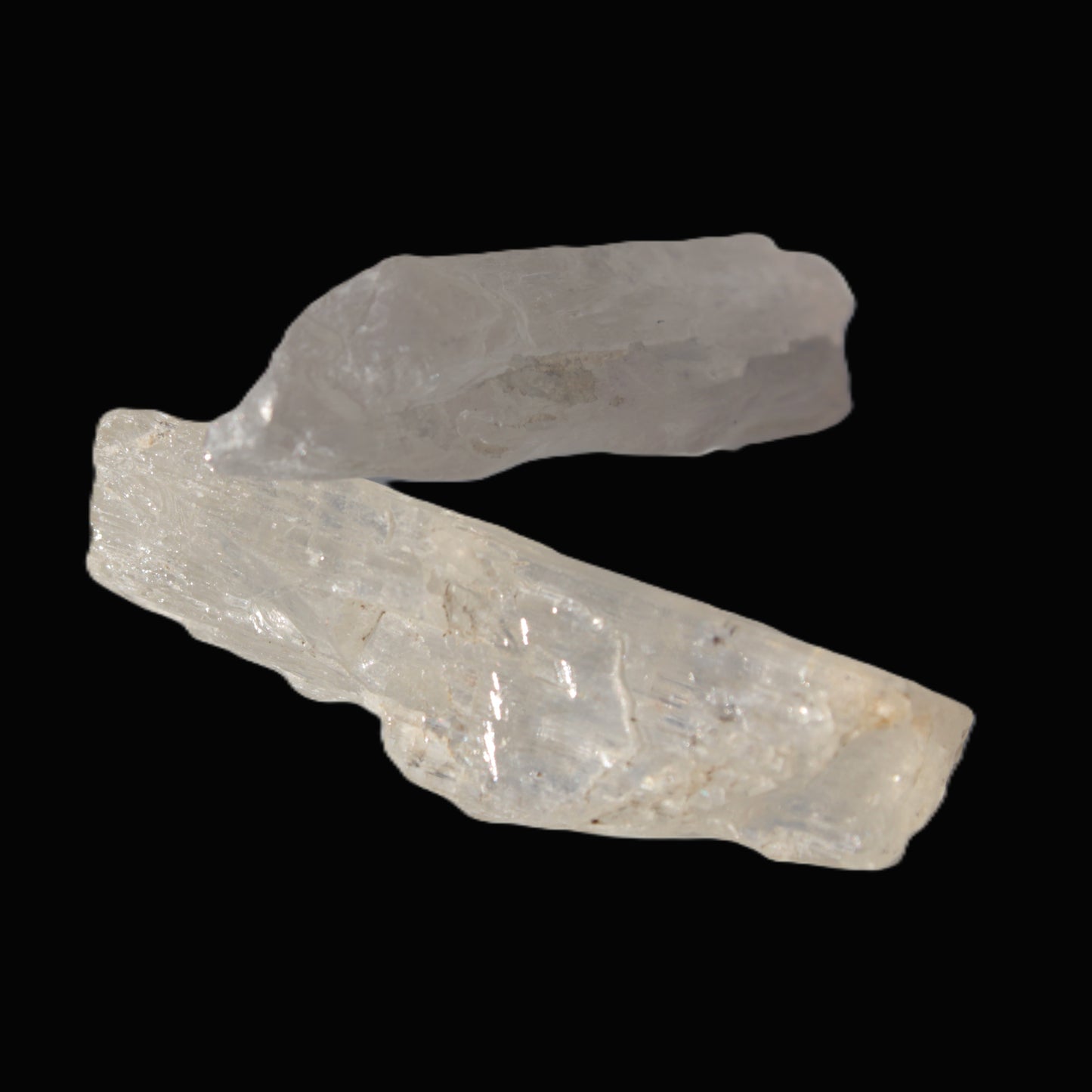 Clear Kunzite 2 crystals from Afghanistan 64.2ct 12.8g Rocks and Things