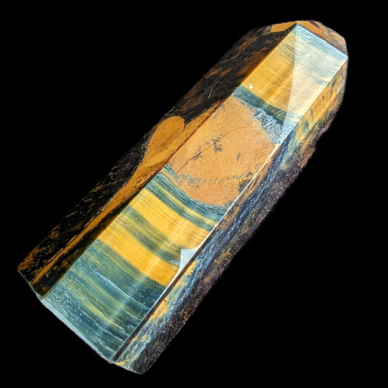 Blue Tigers Eye Winnie the Pooh wand 76mm, 89g Rocks and Things