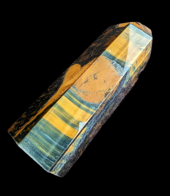 Blue Tigers Eye Winnie the Pooh wand 76mm, 89g Rocks and Things