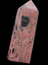 Peach Blossom Stone Rhodonite obelisk 505g in sunlight -Rocks and Things Store