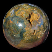 Ocean Jasper hole sphere 68mm 431g - Rocks and Things Store