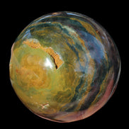 Ocean Jasper hole sphere 68mm 431g - Rocks and Things Store