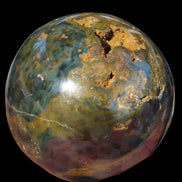 Ocean Jasper hole sphere 68mm 431g - Rocks and Things Store