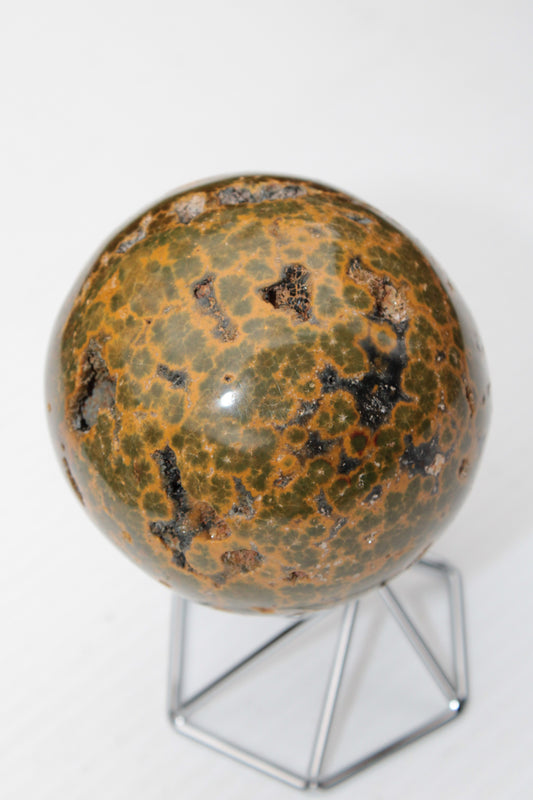 Ocean Jasper hole sphere 70mm 480g Rocks and Things