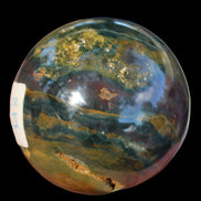 Ocean Jasper hole sphere 68mm 431g - Rocks and Things Store