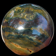 Ocean Jasper hole sphere 68mm 431g - Rocks and Things Store